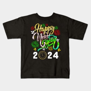 New Year Eve 2024 Merry Xmas Christmas Family Matching Kids T-Shirt